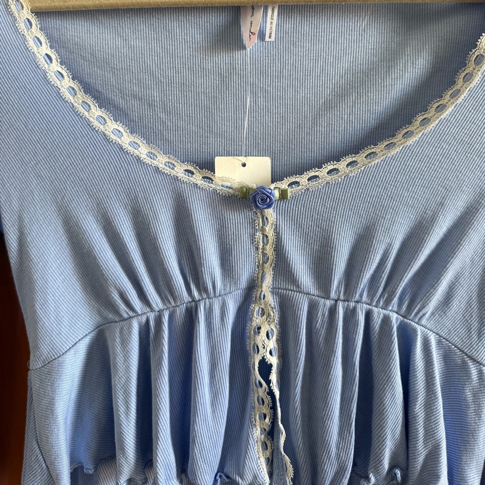 Urban Outfitters Out From Under Sweet Dreams Flyaway Top Size Small NEW - Picture 3 of 6